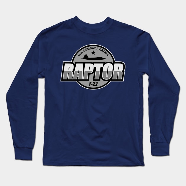 F-22 Raptor Long Sleeve T-Shirt by TCP